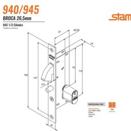 Fechadura Porta Correr 940 Bico Papagaio Inox - 2 Fechadura Porta Correr 940 Bico Papagaio Inox - 2