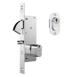 Fechadura Porta Correr 940 Bico Papagaio Inox - 1 Fechadura Porta Correr 940 Bico Papagaio Inox - 1