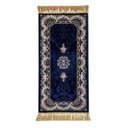Ver imagem 1 de Tapete Persa Royal Azul Marinho 50x85cm Fio Acetinado - Decoração para Quarto e Sala