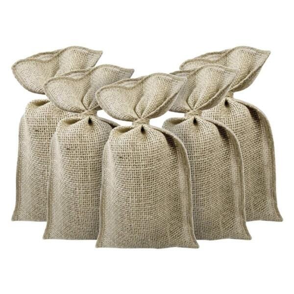 Saco Para Presente 29X40Cm Juta Cru Com Cordão 10 Unidades - 1