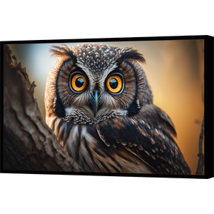 Quadro Decorativo Tela Canvas Moldura Filete Animais Coruja Ave Gg