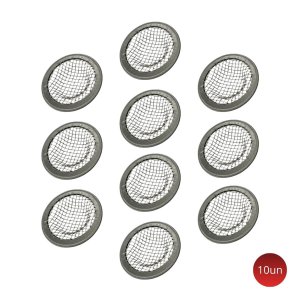 Kit 10 Mini Ralo de Pia Lavatório Japonês 4,5cm em Aço Inox