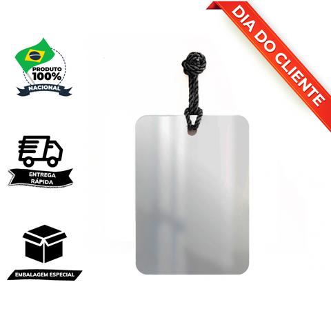 Espelho Decorativo Tie Alça Naval Preta 60x40 Retangular