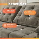 Ver imagem 6 de Sofá Retrátil Reclinável 5 Lugares 2,90m Bahamas Cappuccino