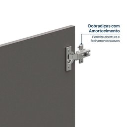 Guarda-Roupa 2 Módulos 1 Porta e 3 Prateleiras 3 Gavetas Frame CabeCasa MadeiraMadeira - 10