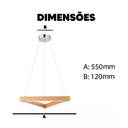 Ver imagem 2 de Pendente Led Avant Kavas Tri. Mad. 18w Biv. 3000k Am