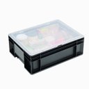 Ver imagem 1 de Caixa com tampa Transparente 12,3 litros AFFIN Ref.04 - Preto