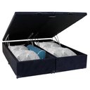 Ver imagem 5 de Cama Box Baú King Bipartido Suede Sereneprime Preto 192x203x44