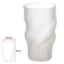 Ver imagem 2 de Vaso Decorativo Vidro Torcido Transparente Fosco 30cm