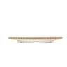 Prato Raso Cristal com Borda Bolinha Dourada Pearl - 20 Cm - 4