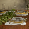 Prato Raso Cristal com Borda Bolinha Dourada Pearl - 20 Cm - 5
