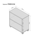 Ver imagem 3 de Sapateira Branca para Quarto Sala 50 X 47 X 25cm com Rodízio