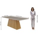 Ver imagem 7 de Mesa de Jantar Helena 8 Lugares Retangular Tampo MDF com Vidro 210x100cm Off White Cimol Móveis