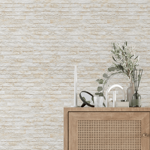 Papel de Parede Autocolante Pedra Canjiquinha para Sala Lavável 3m