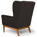Ver imagem 2 de Kit 2 Poltronas Base Manu Madeira Milena C-34 Corano Marrom