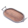 Bandeja Madeira Com Alça Oval 37X20X5Cm - Bon Gourmet - 2