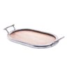 Bandeja Madeira Com Alça Oval 37X20X5Cm - Bon Gourmet - 1