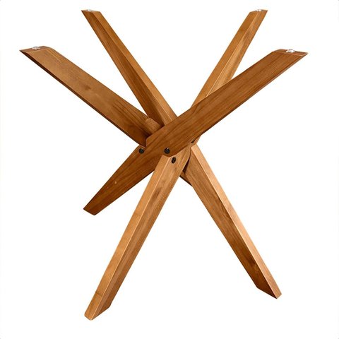 Base de Mesa P/ Sala de Jantar P/ Tampo de Vidro Madeira - Kempp