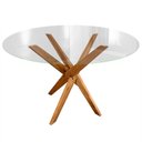 Ver imagem 2 de Base de Mesa P/ Sala de Jantar P/ Tampo de Vidro Madeira - Kempp