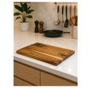 Ver imagem 1 de Tábua Retangular de Carne Churrasco Cozinha Madeira Teca 35cm