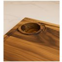 Ver imagem 2 de Tábua Retangular de Carne Churrasco Cozinha Madeira Teca 35cm