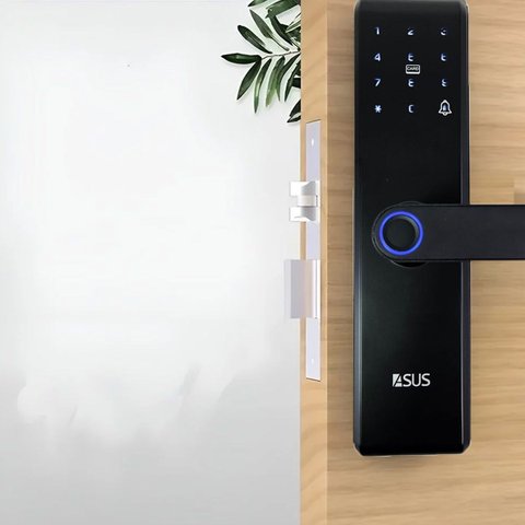 Fechadura Digital Eletronica Biometria Senha Cartao Chave de Acesso Porta Casa Residencia Sala Segur