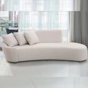 Ver imagem 2 de Sofá 4 Lugares com Puff Orgânico Sala Living 270cm Adam T03 Veludo Bege - Lyam Decor