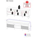 Ver imagem 3 de Rack Retrô com Espelho para Tv até 65" Multimóveis Paris Fg3332 com 2 Portas Branco