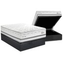 Ver imagem 1 de Conjunto Box Baú Casal: Colchão Molas Herval Maxspring C1756 C/ Massagem + Base Crc Suede Gray (