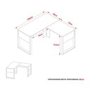 Ver imagem 4 de Mesa Computador Canto Me4181 Amêndoa/preto - Tecno Mobili