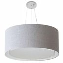 Ver imagem 1 de Lustre Pendente Cilíndrico Duplo Md-4303 Cúpula em Tecido 70x30cm Rustico Cinza - Bivolt