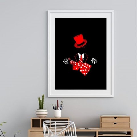 Quadro Decorativo Umbanda Zé Pelintra - 60x48cm:madeira Branca