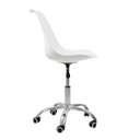 Ver imagem 5 de Cadeira Office Base Cromada com Rodizio Giratória Saarinen Branco + E-book