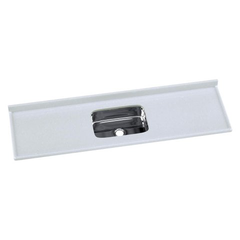 Pia de Cozinha Mármore Sintético 180x55cm com Cuba Aço Inox Multimóveis CR20476  