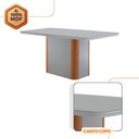 Ver imagem 5 de Mesa de Jantar Isadora com 4 Cadeiras Moderna Mobilia Veludo Grafite/off /nat/serig. Off com Vidro