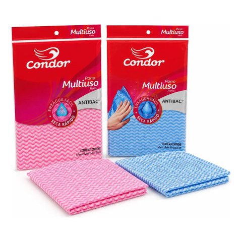 Kit 10 Panos Multiuso Condor Antibac 55x33cm - Misto