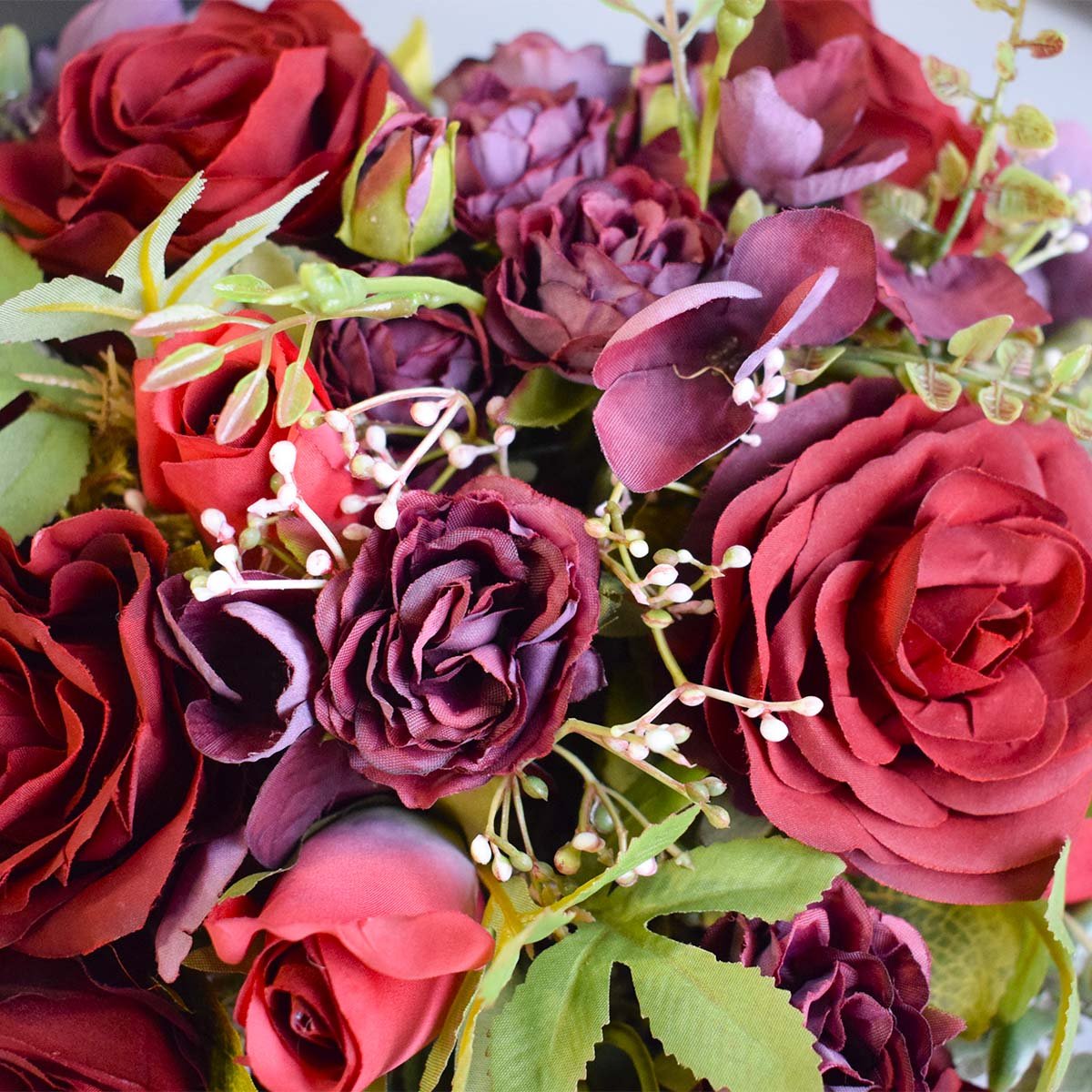 Arranjo de Mini Rosas Vermelhas no Vaso Baixo Rose| Linha Arranjos de Flores Formosinha - 6