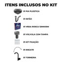 Ver imagem 2 de Pia Lavatório 4l Cinza + Sifão Sanfonado Universal + Torneira Preta + Engate Preto + Veda Rosca