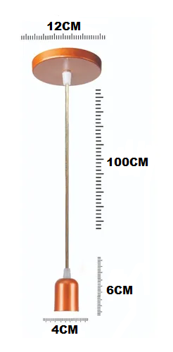 LUSTRE LUMINÁRIA PENDENTE RETRO SOQUETE HANGAR ONE COBRE - 2