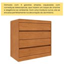Ver imagem 4 de Cômoda Espanha 4 Gavetas sem Pés Tcil:Cinamomo