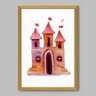 Quadro Infantil Castelo - 60x40cm - Moldura Caixa Madeira - 1