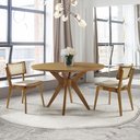 Ver imagem 2 de Mesa de Jantar Redonda 150cm Madeira 8 Lugares Orion - Imbuia