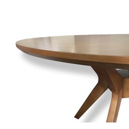 Mesa de Jantar Redonda 150cm Madeira 8 Lugares Orion - Imbuia - 3