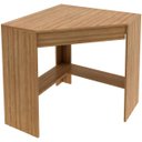 Ver imagem 6 de Mesa Escrivaninha de Canto para Escritório 1 Gaveta Amêndoa
