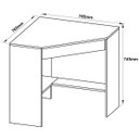 Ver imagem 3 de Mesa Escrivaninha de Canto para Escritório 1 Gaveta Amêndoa