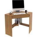 Ver imagem 1 de Mesa Escrivaninha de Canto para Escritório 1 Gaveta Amêndoa