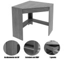 Ver imagem 4 de Mesa Escrivaninha de Canto para Escritório 1 Gaveta Amêndoa