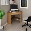 Ver mais imagens de Mesa Escrivaninha de Canto para Escritório 1 Gaveta Amêndoa