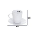 Ver imagem 3 de Conjunto de 6 Xícaras e 6 Pires de Acrílico Branco 80ml