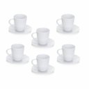 Ver imagem 1 de Conjunto de 6 Xícaras e 6 Pires de Acrílico Branco 80ml